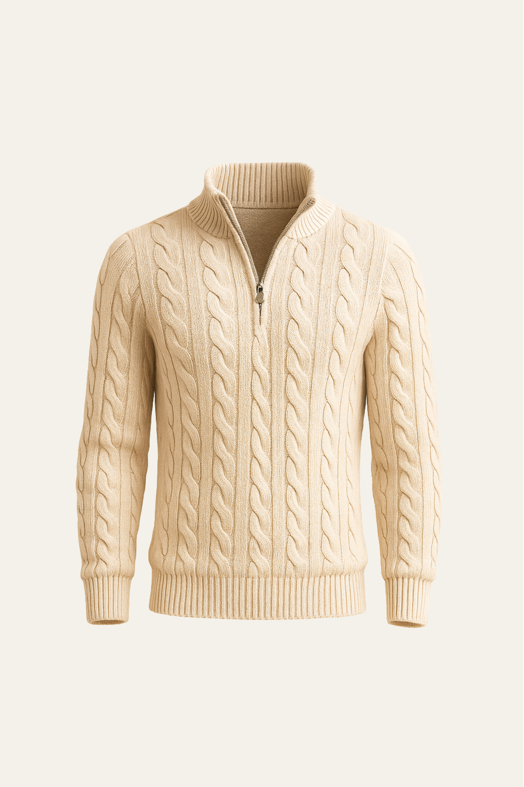 Sero Zip Knit Beige