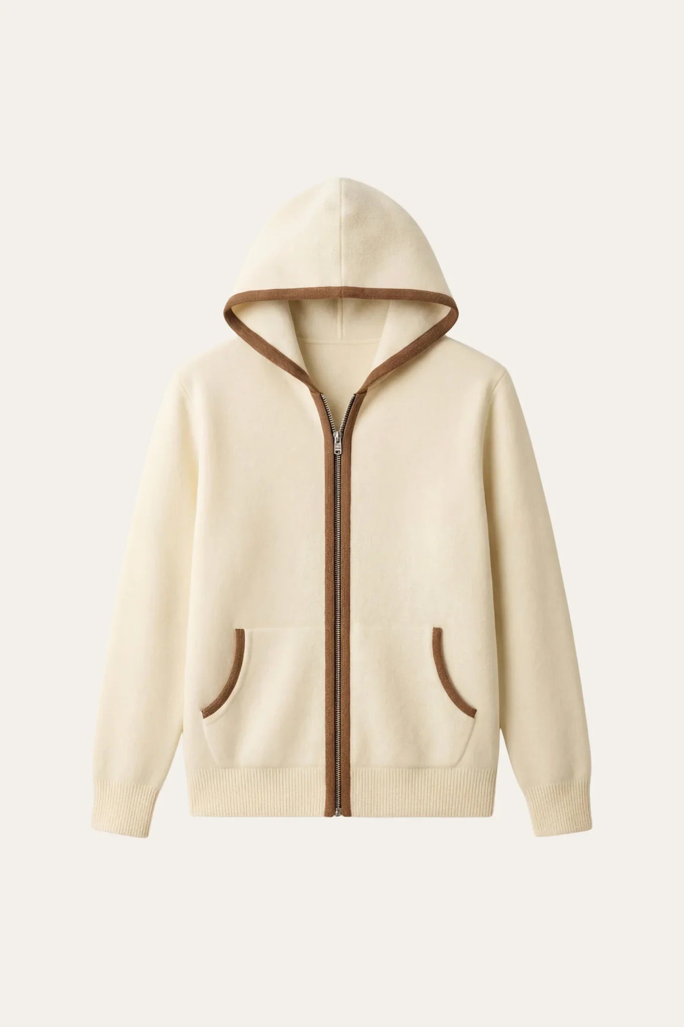 Santoni Extrafine Hoodie Cream