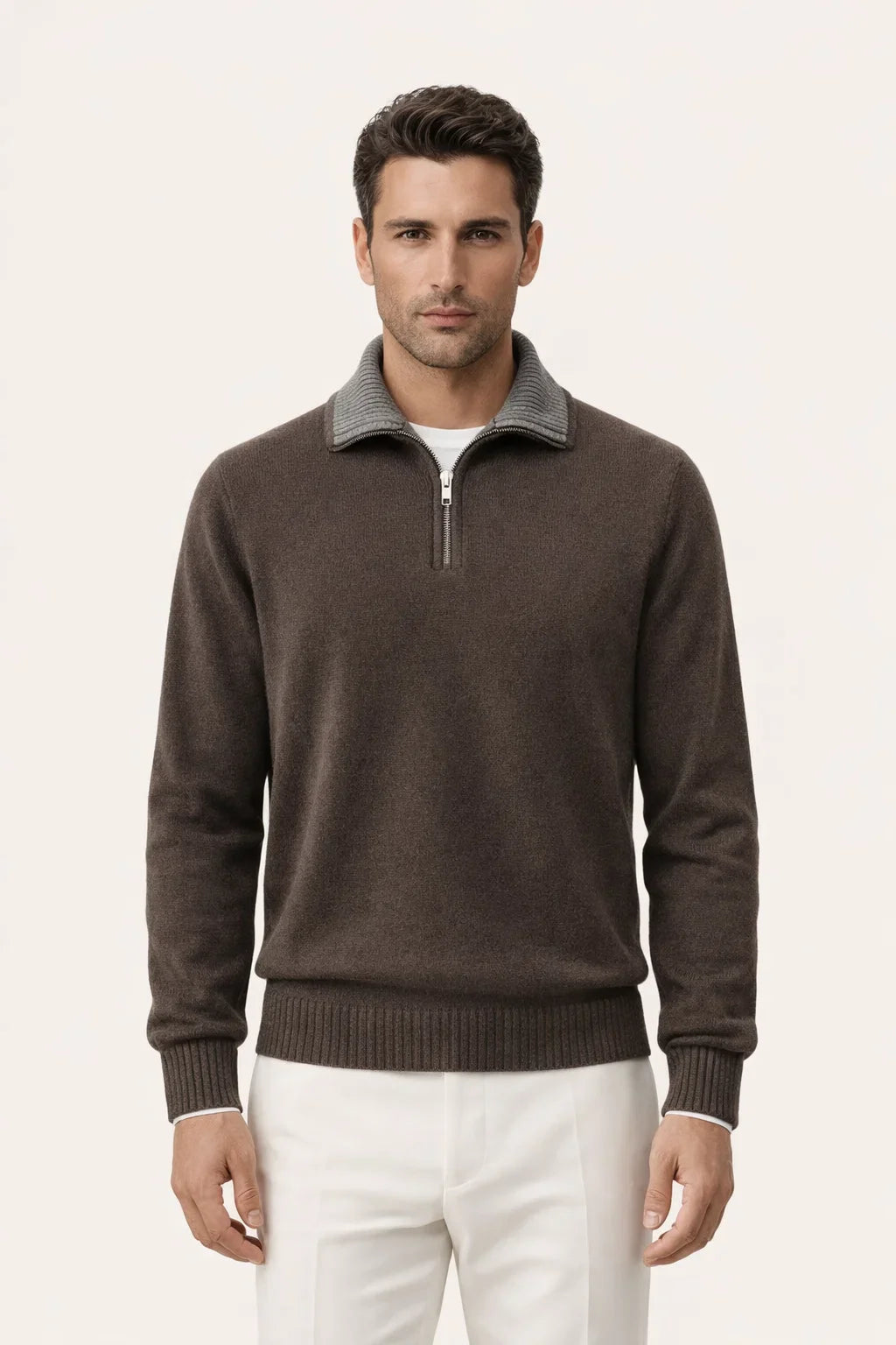 Leonard Zip Up Brown