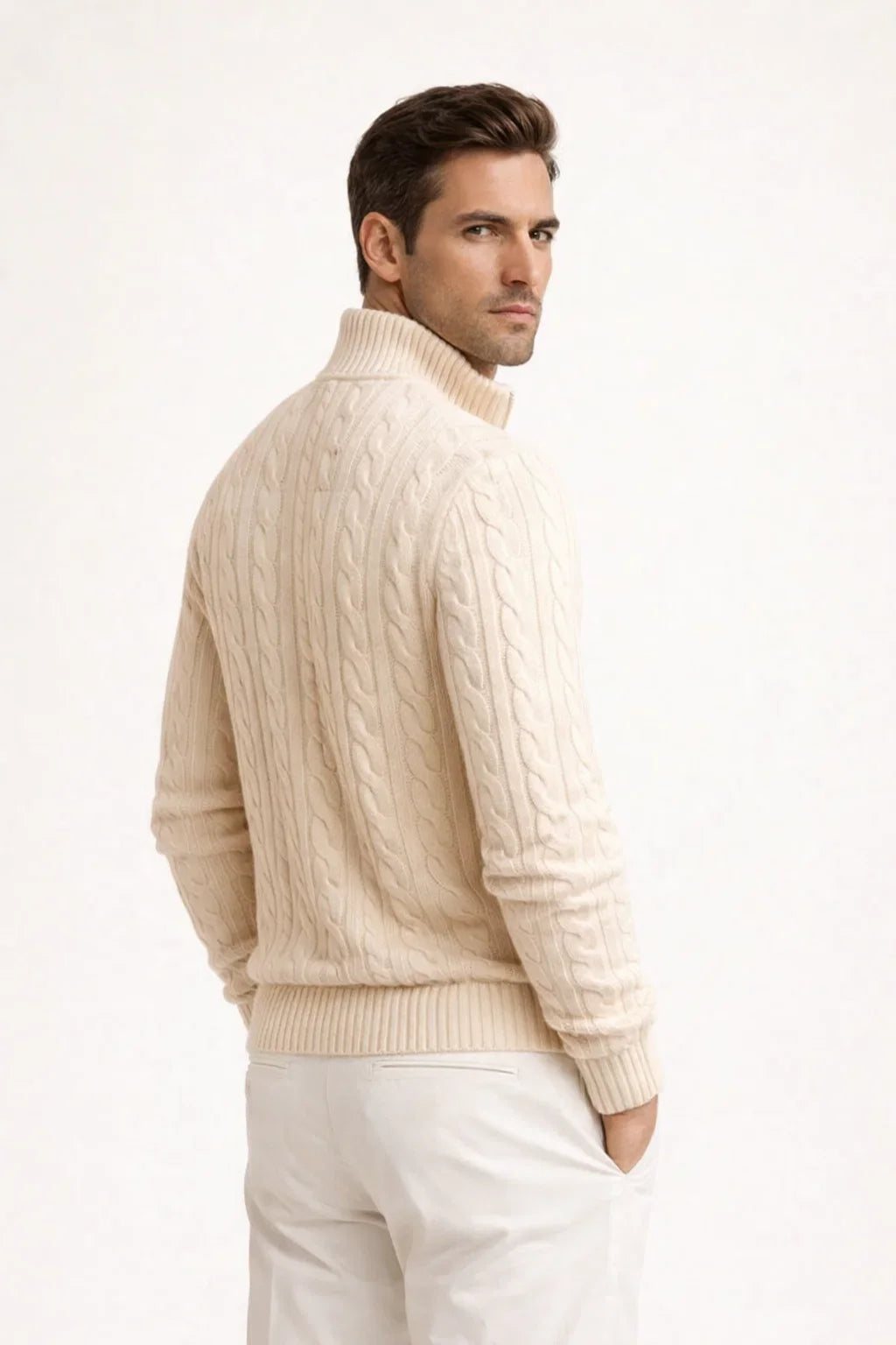 Sero Zip Knit Beige