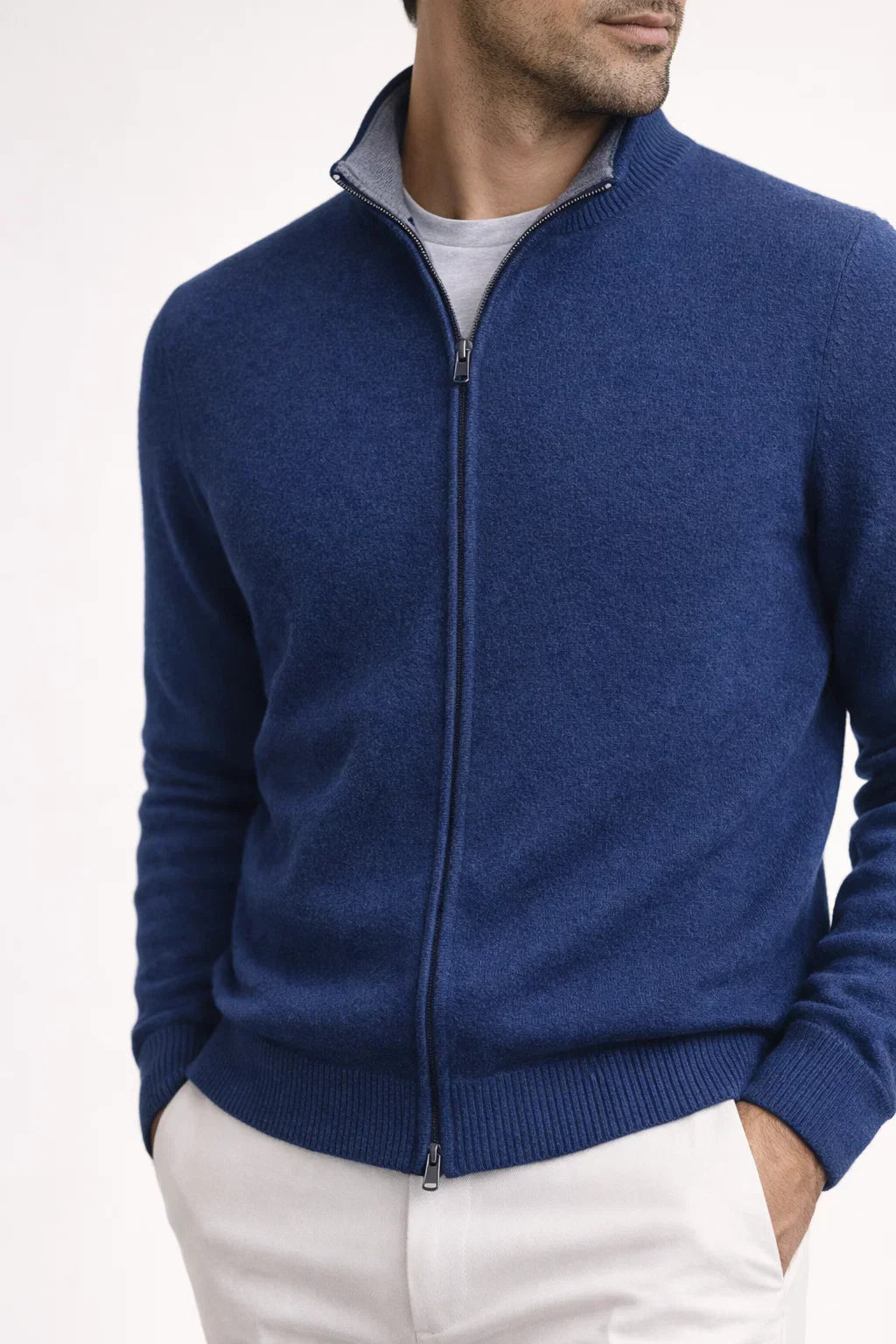 Veste Georgio réversible à fermeture éclair bleu marine