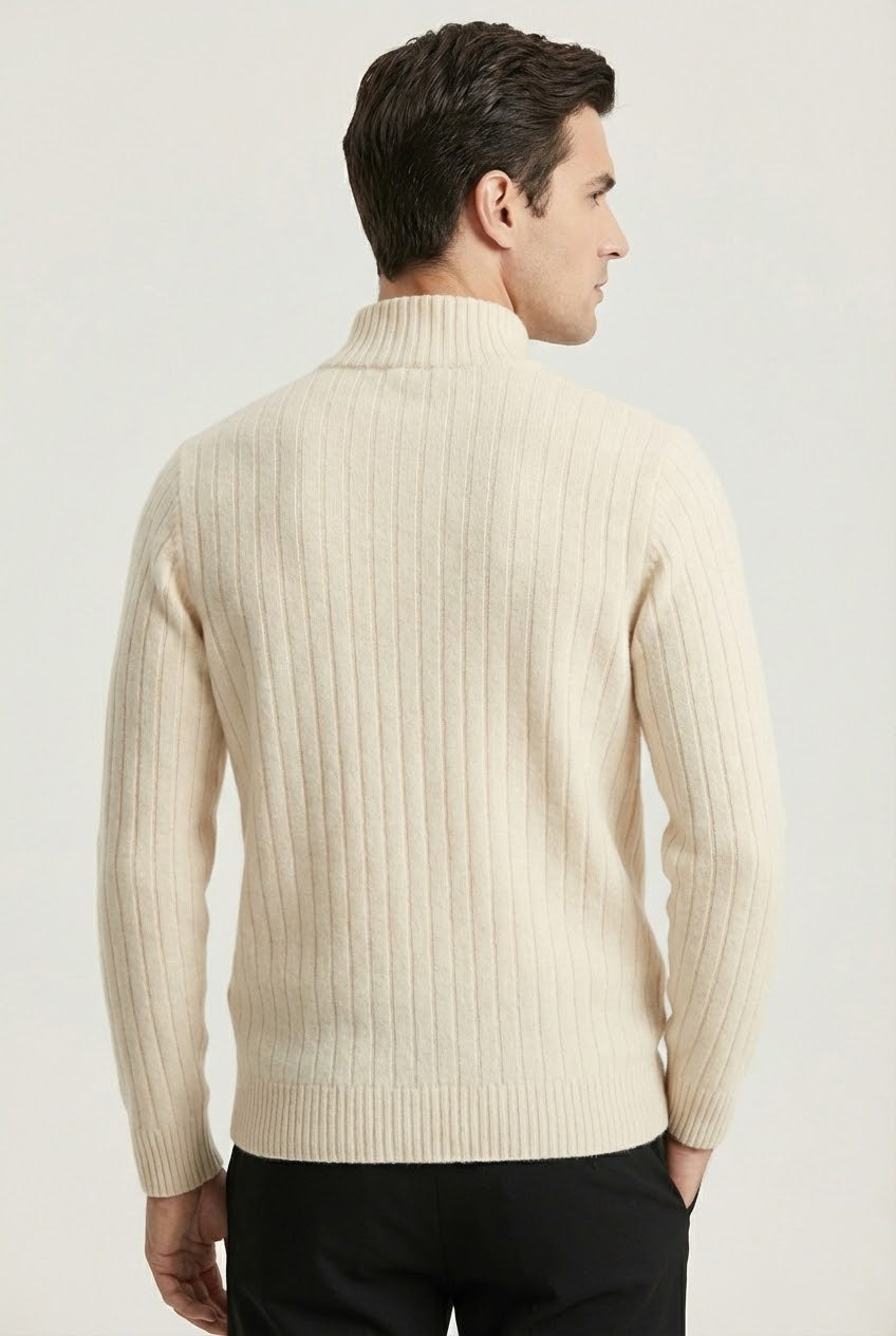 Léon Beige Rib Vest