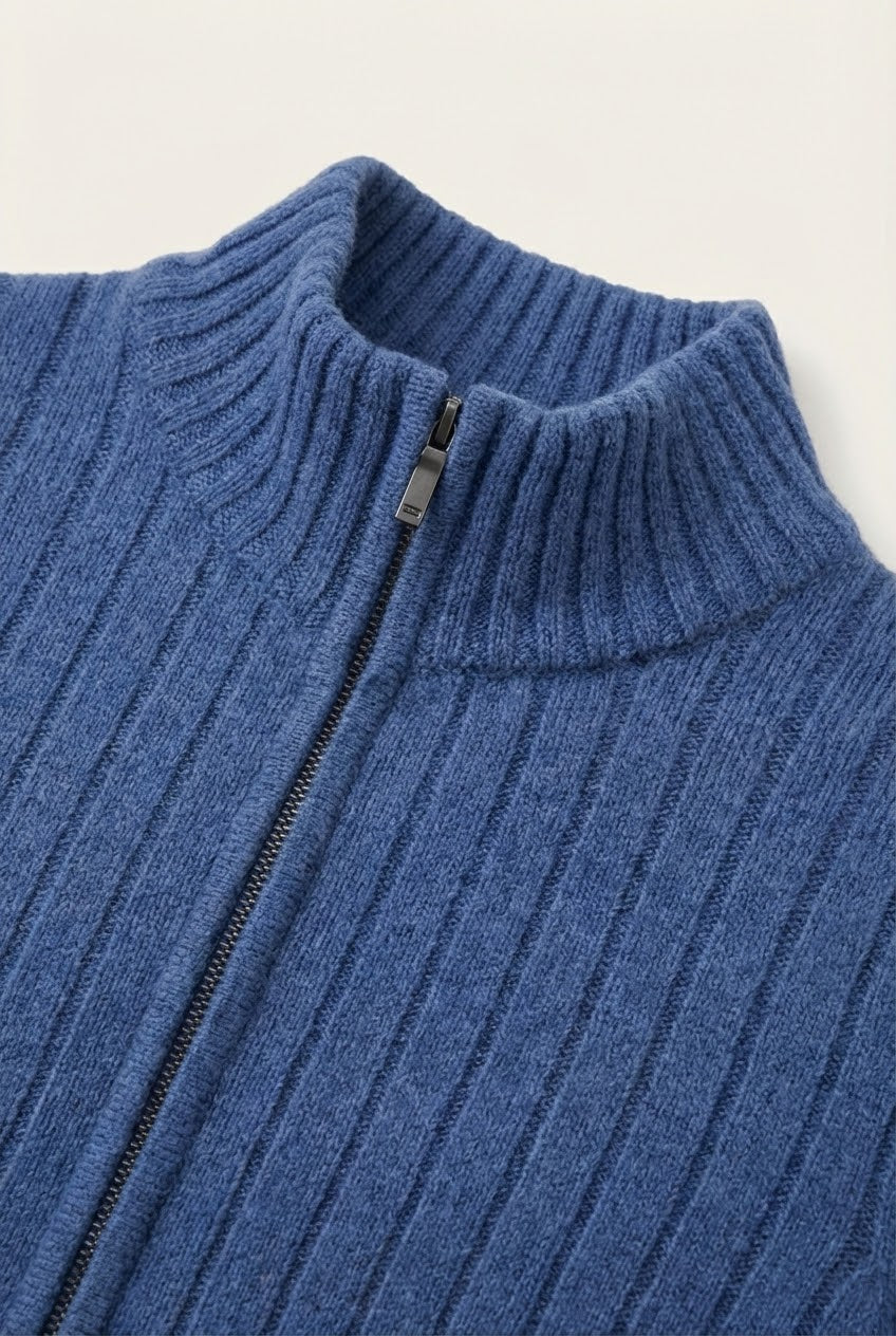Gilet côtelé bleu clair Léon