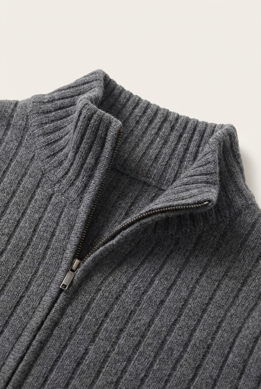 Léon Grey Rib Vest