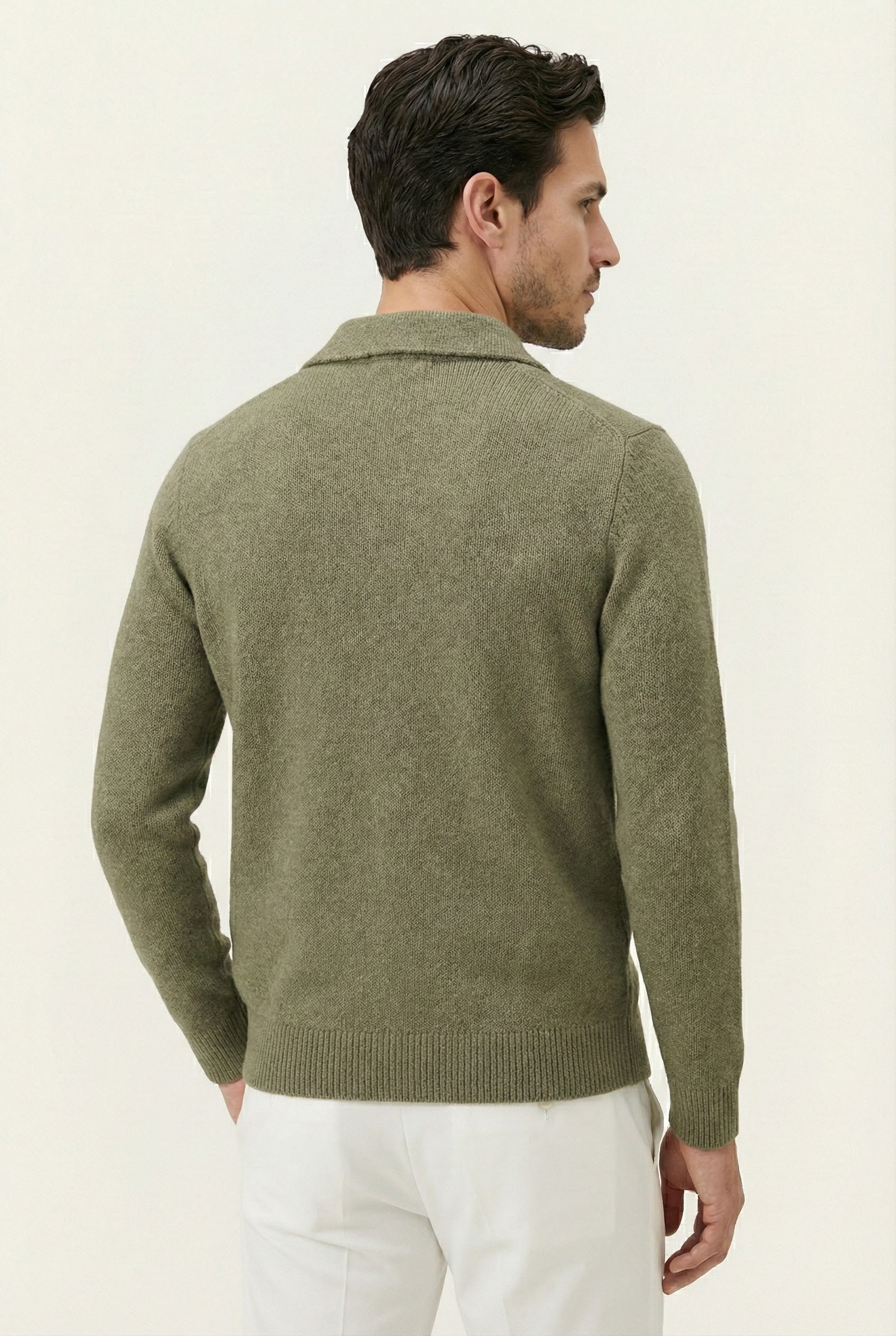 Gilet en maille vert Santiago