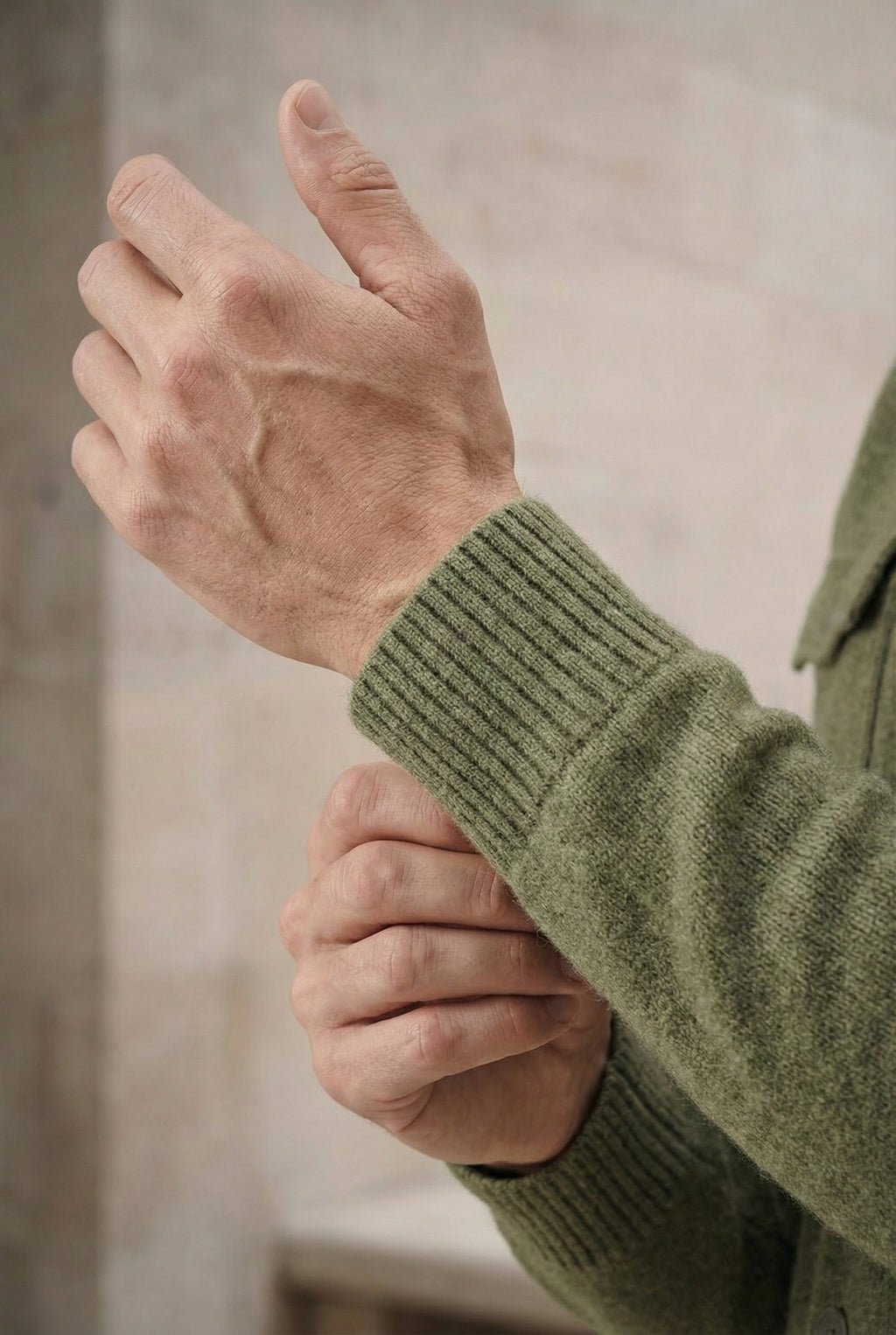 Gilet en maille vert Santiago