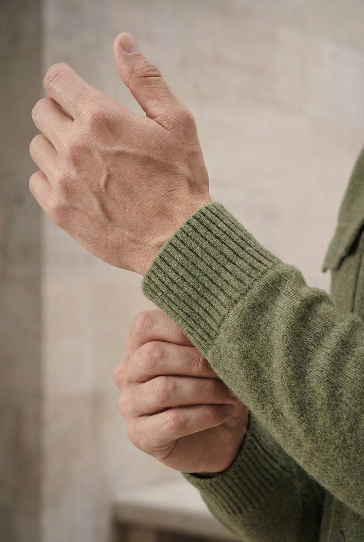 Gilet en maille vert Santiago