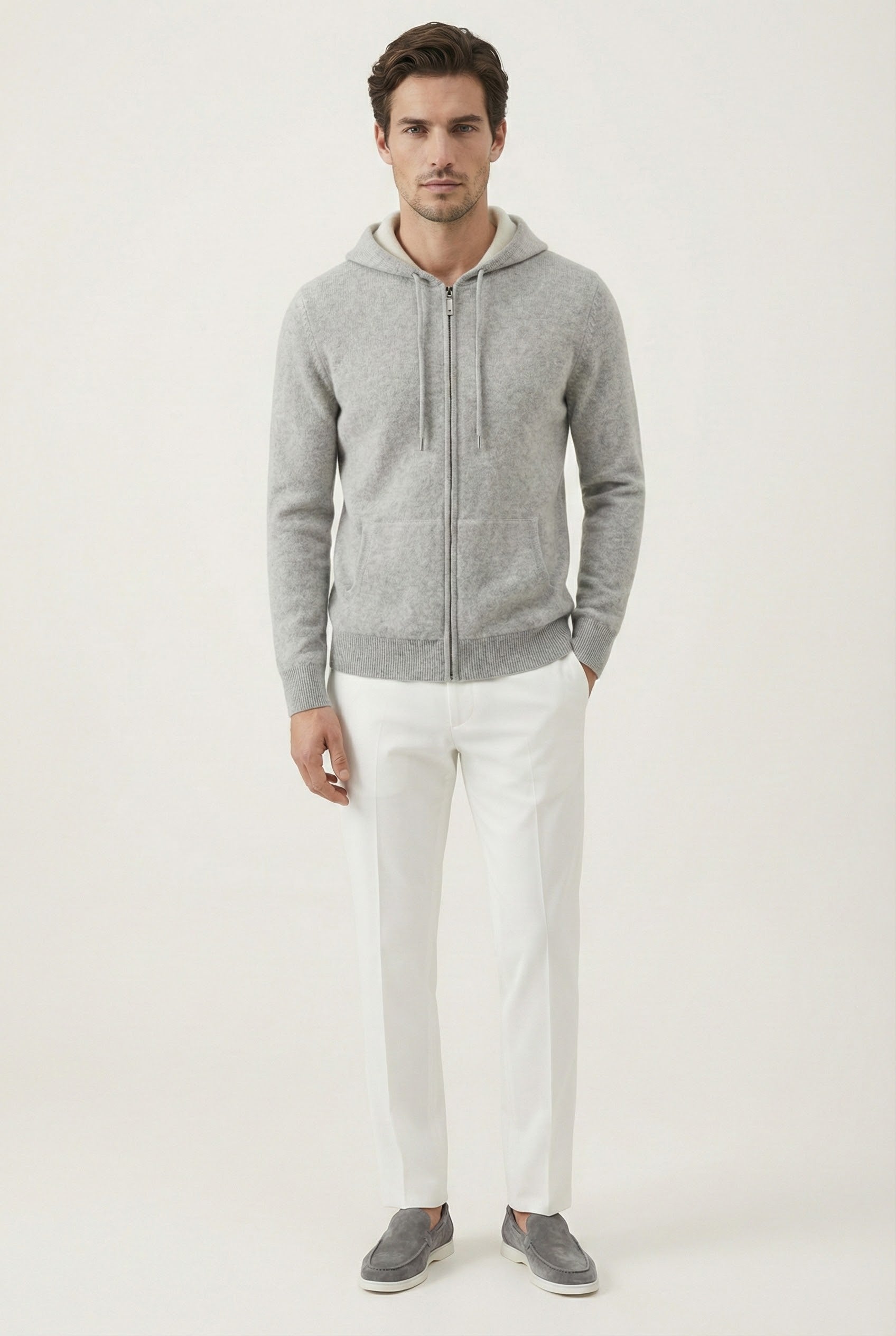Santo Zip Up Light Grey
