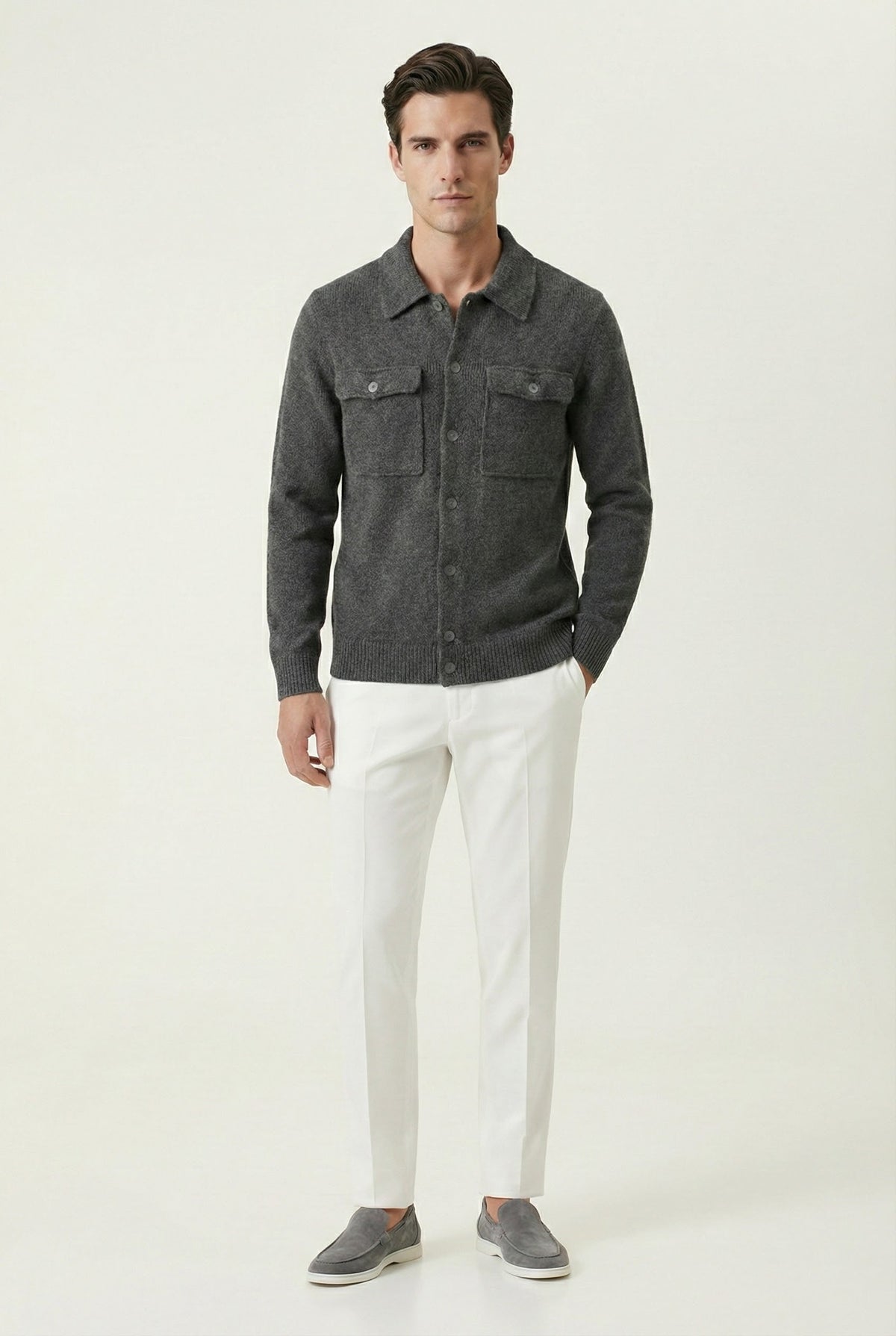 Santio Grey Knit Vest