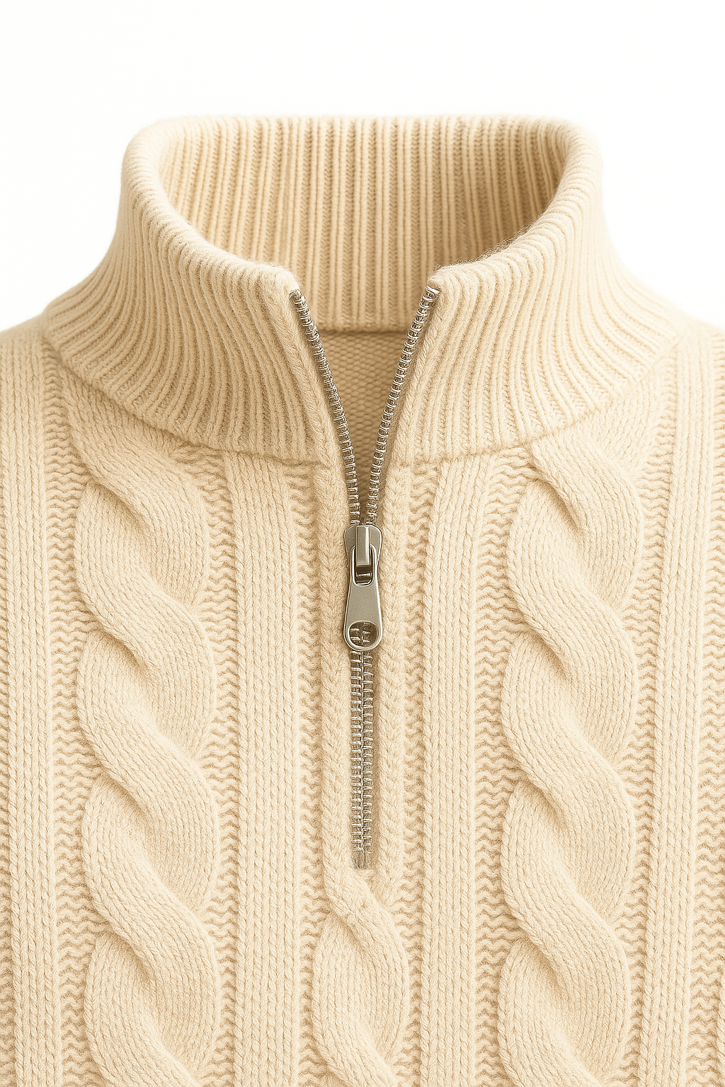 Sero Zip Knit Beige