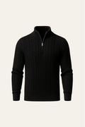 Pull zippé noir Sero