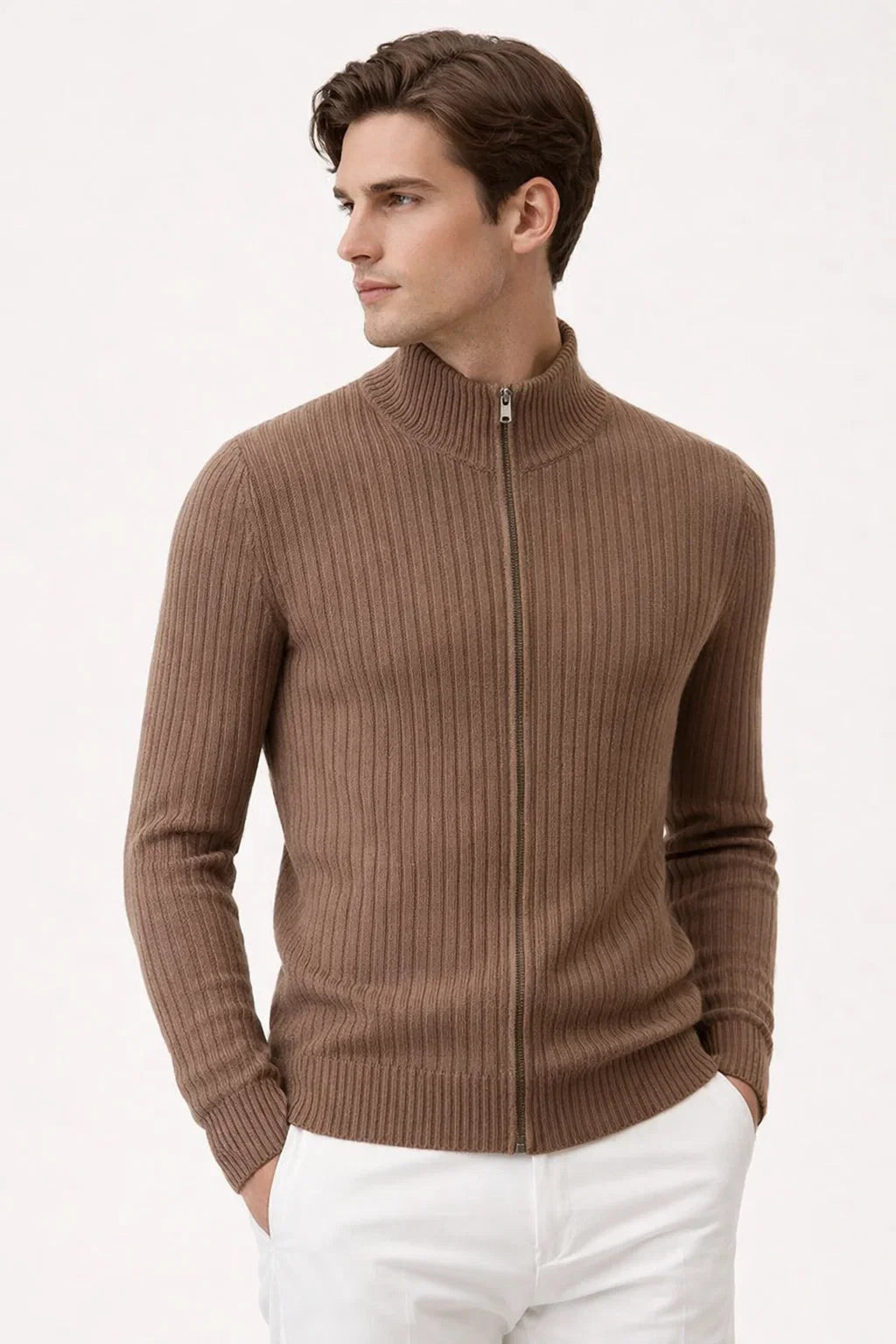 Léon Brown Rib Vest