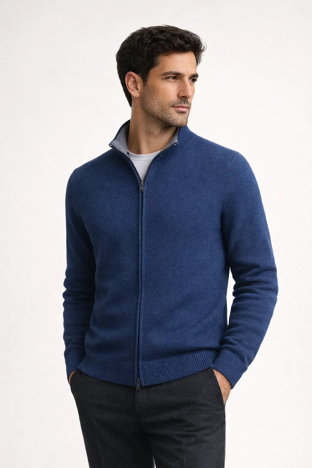 Veste Georgio réversible à fermeture éclair bleu marine